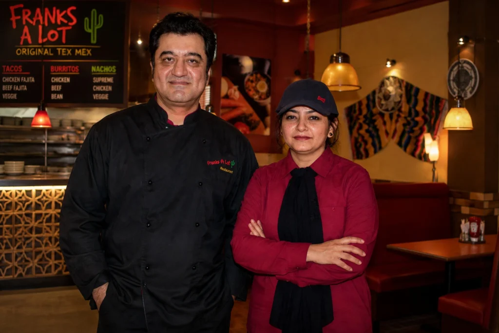 Chef Raihan Jaffar and co-founder Subreen Raihan at Frank's A Lot