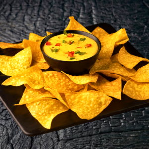 Corn Tortilla Chips And Chili Con Queso