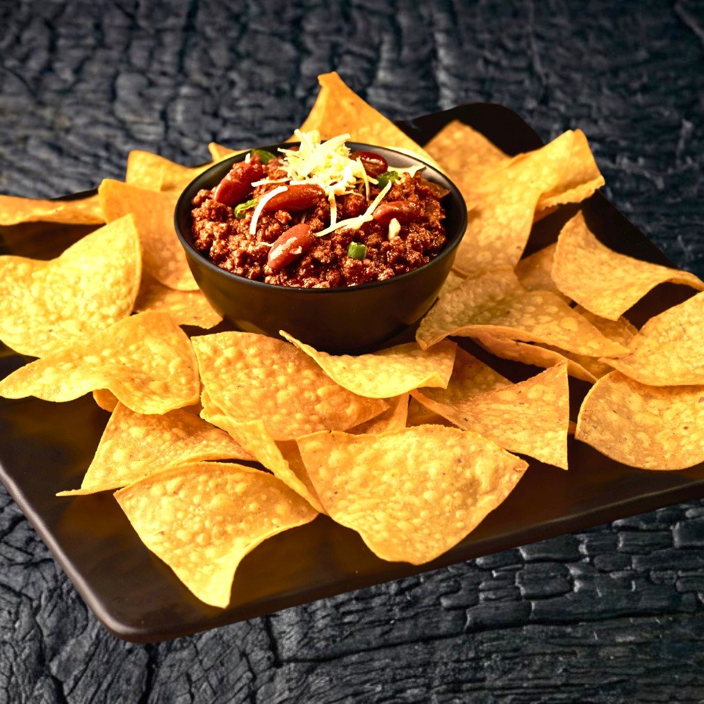 Corn Tortilla Chips And Chili Con Carne