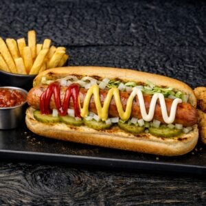 Jumbo Chicken Hot Dog With Mozzarella Cheese Sticks